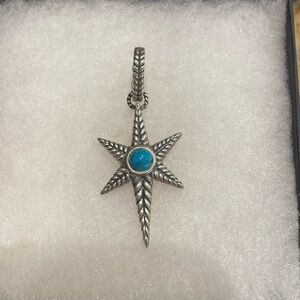 Jai John Hardy Sterling Silver turquoise Alaska Northeen Star pendant